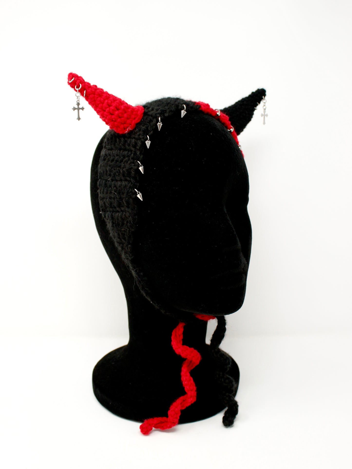 Angel Spit x Hailstorm Crochet Harlequin Devil Horns