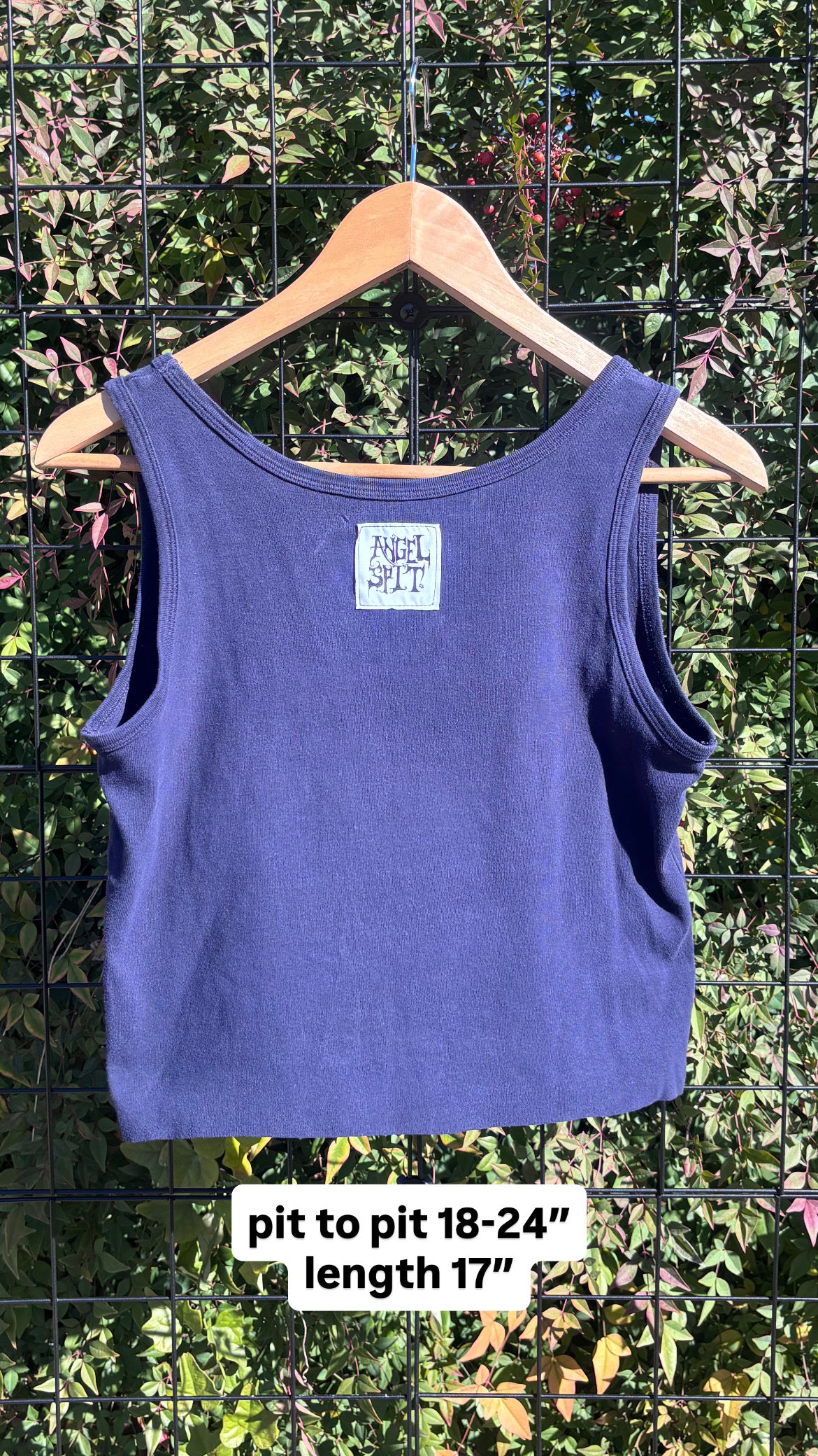 “i touched god” navy tank for k s