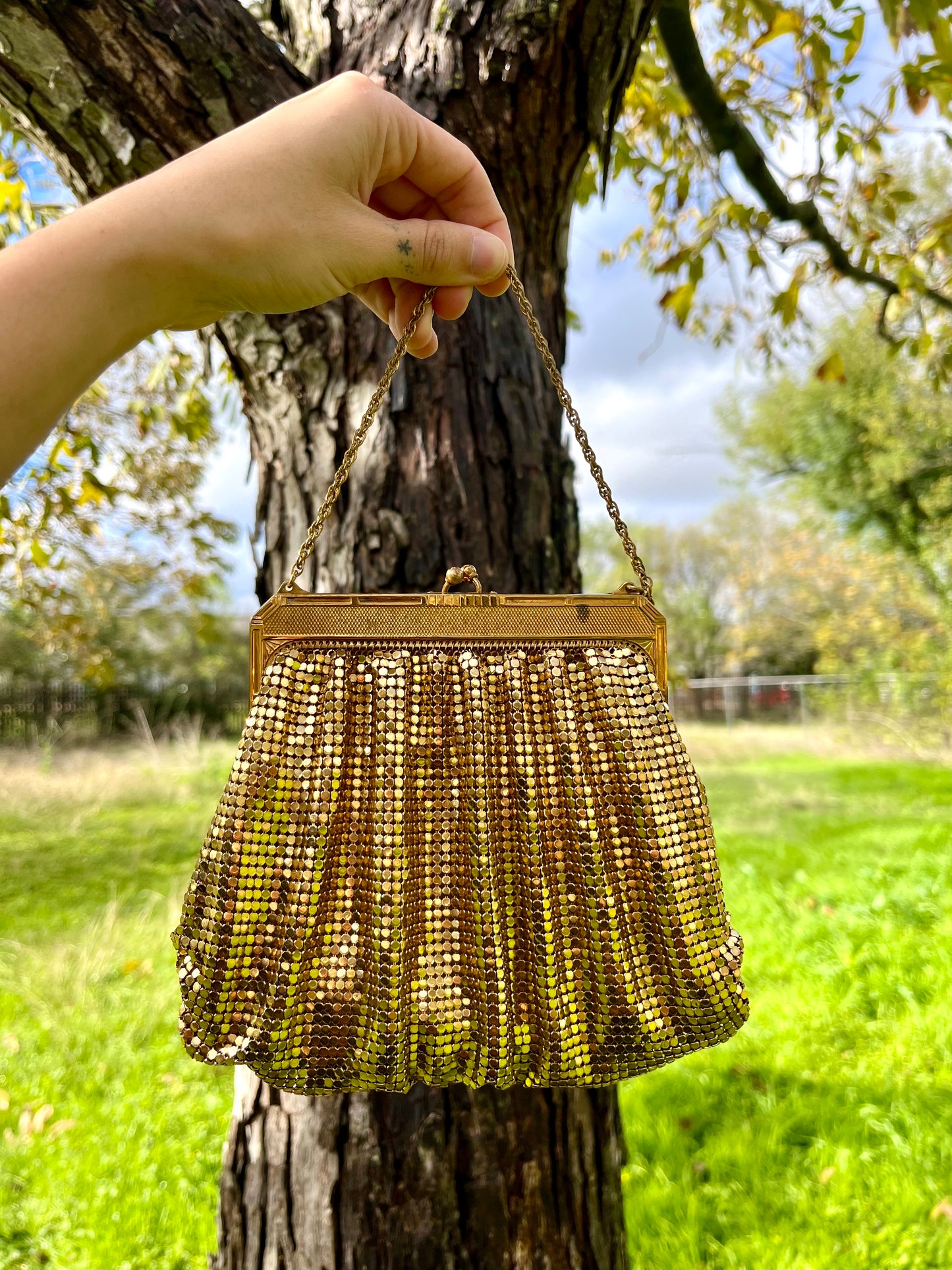 1940s Whiting & Davis Gold Mesh Purse