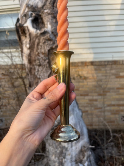 brass rose candlestick holder for taylor