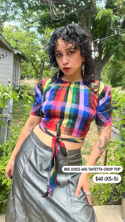 80s does 40s tafetta crop for tanya