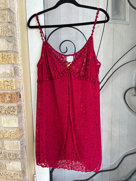 90s lace rose slip for sarah
