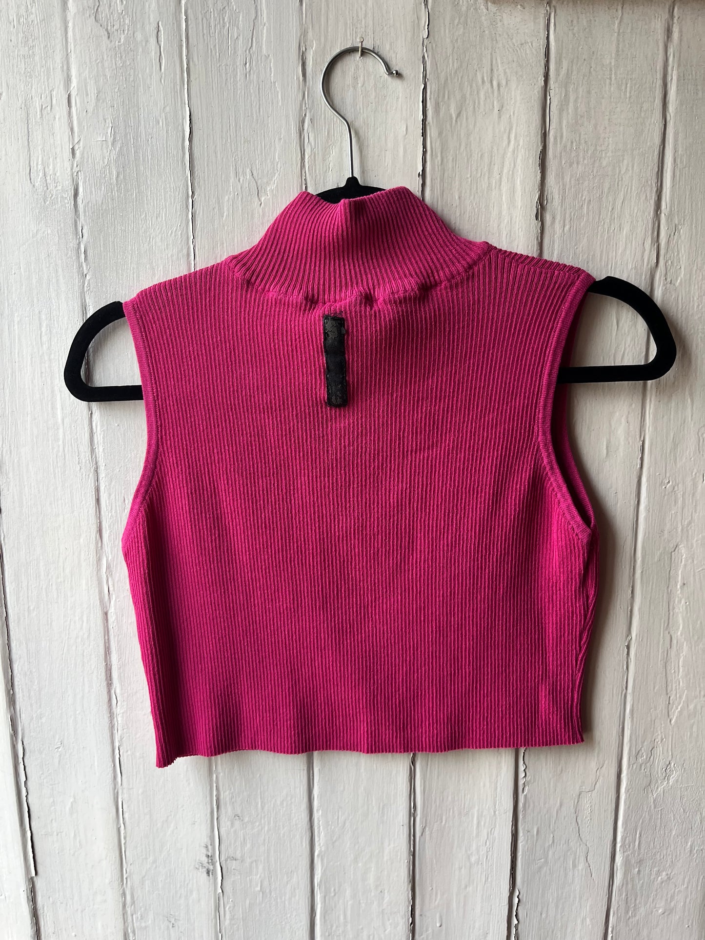 y2k pink studded mock neck top for vanessa
