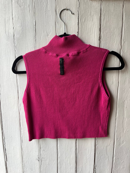y2k pink studded mock neck top for vanessa