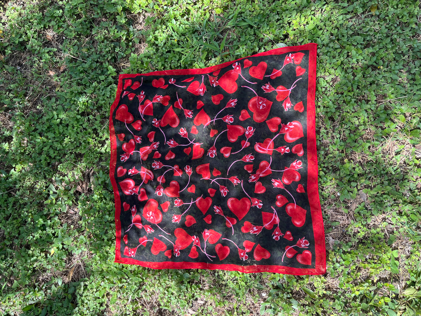 90s floral heart scarf for rie