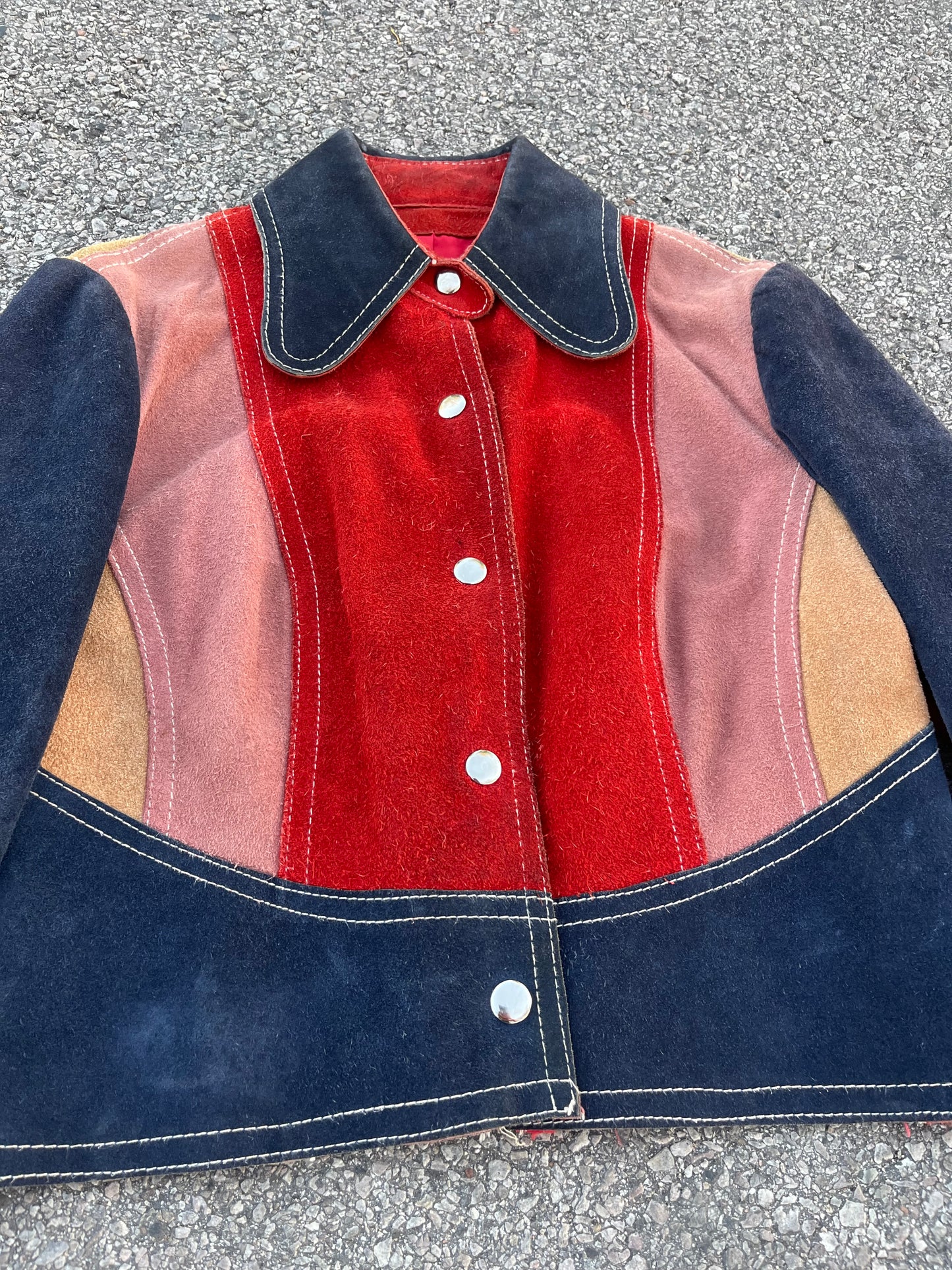 60s Rare Patchwork Suede Jacket for Sisi 🌈