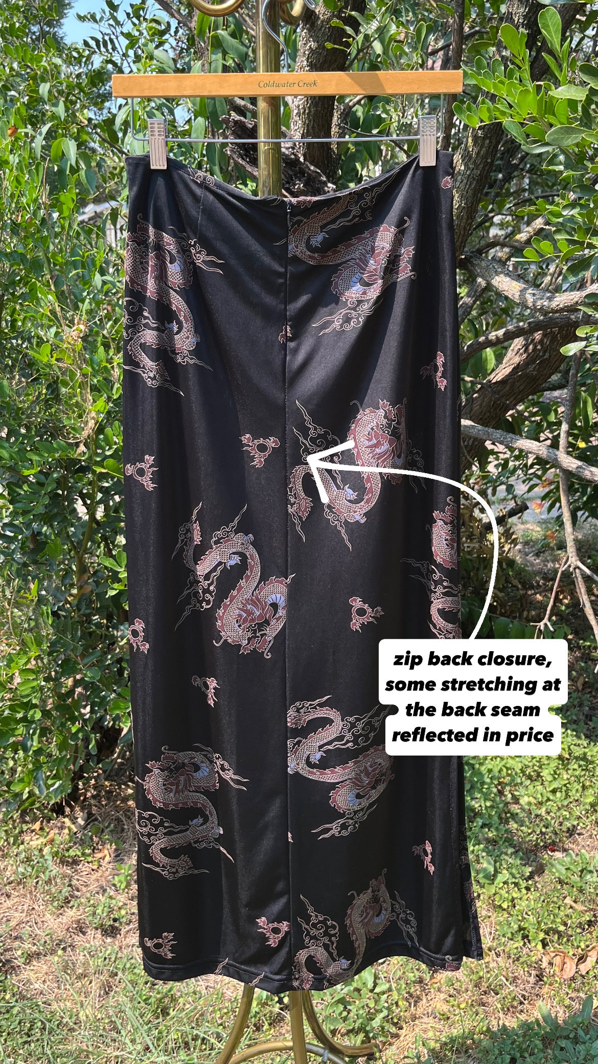 90s dragon maxi skirt for erica