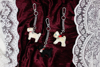 I Wanna Be Your Dog Vintage Puppy Keychains