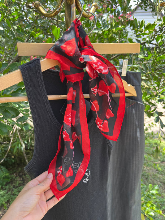 90s floral heart scarf for rie