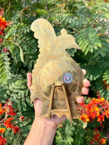 mcm slime green stash box + brass peacock mirror for kathleen