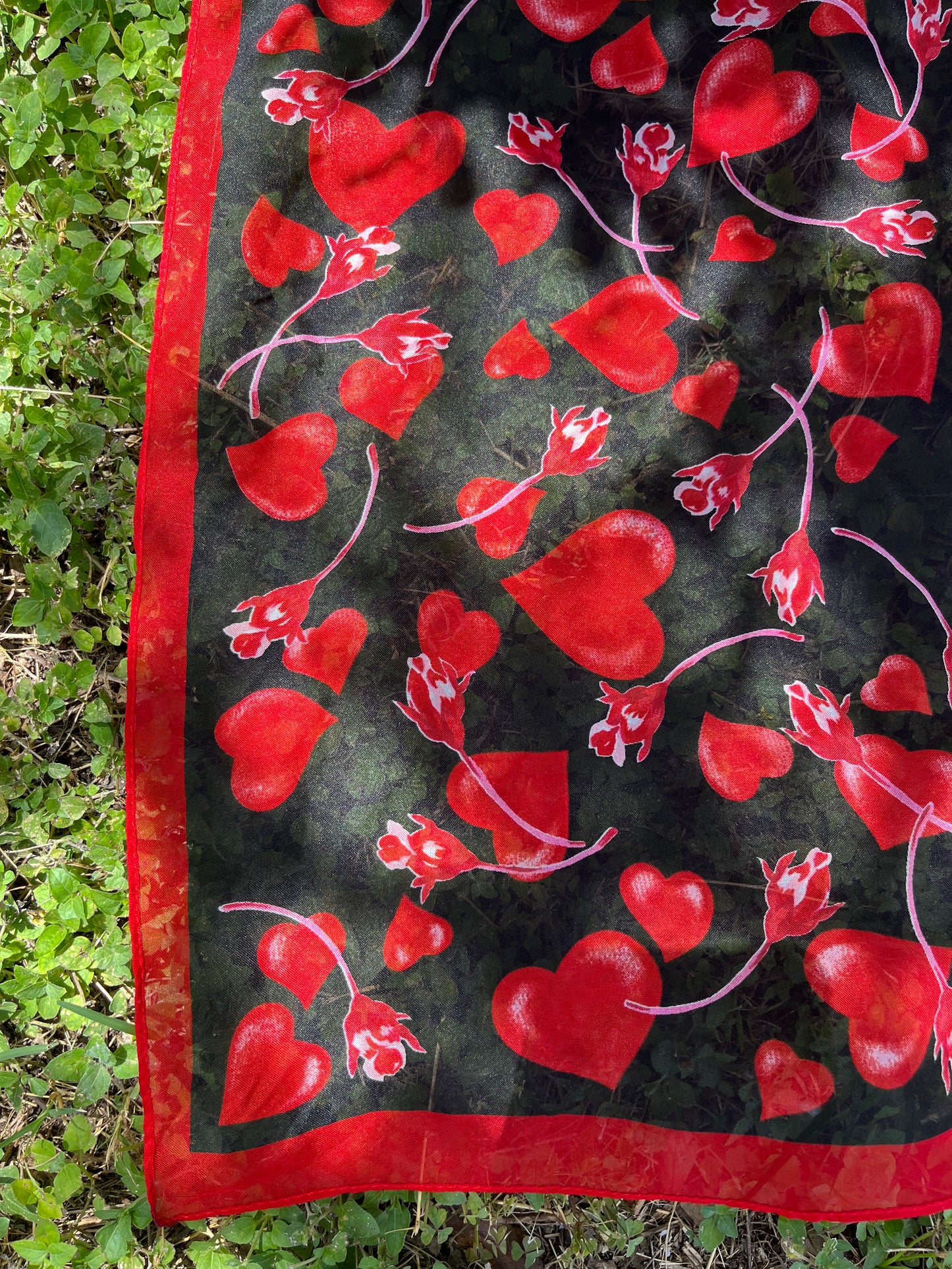 90s floral heart scarf for rie