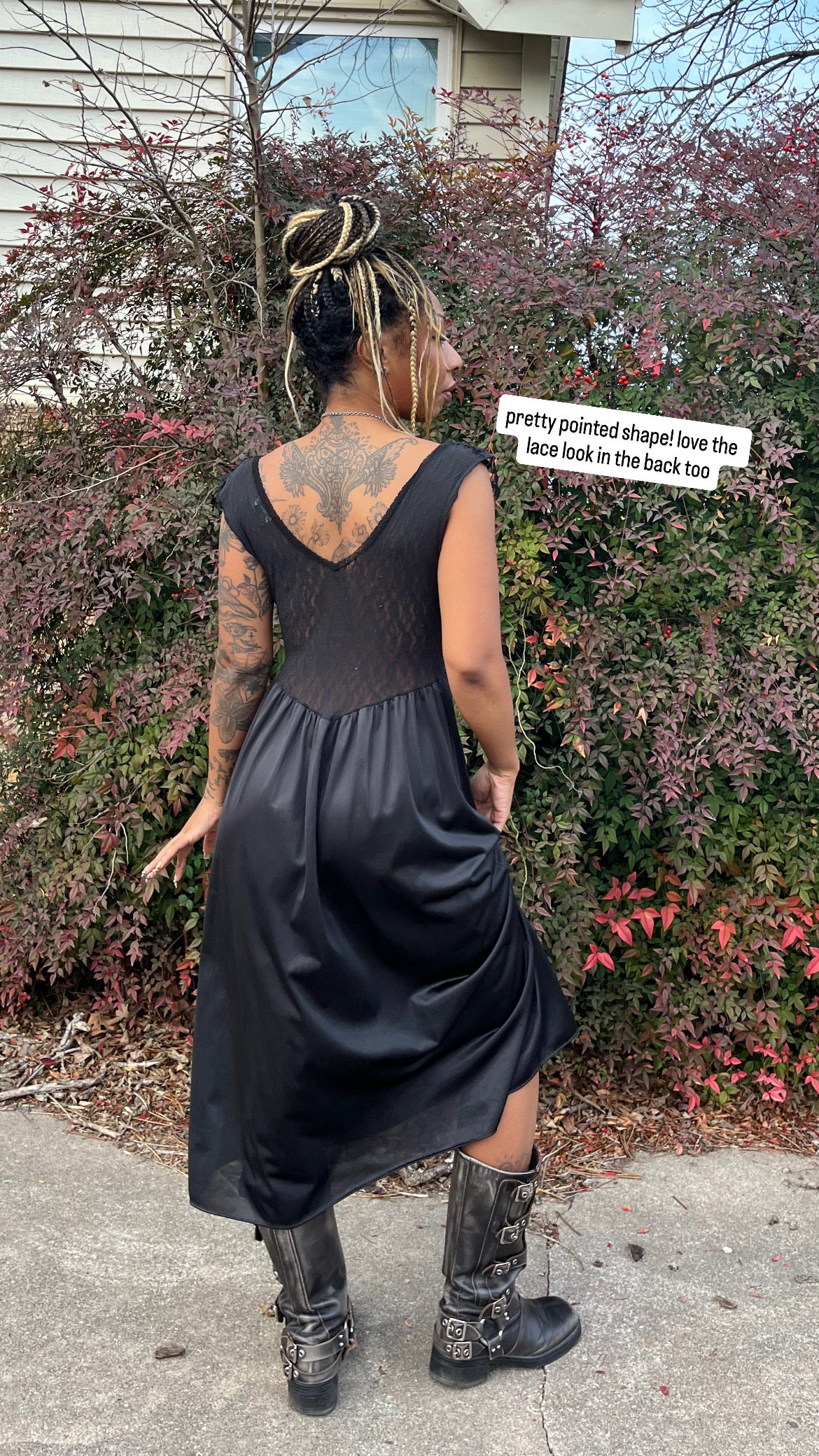 70s midnight princess slip dress for shayenna