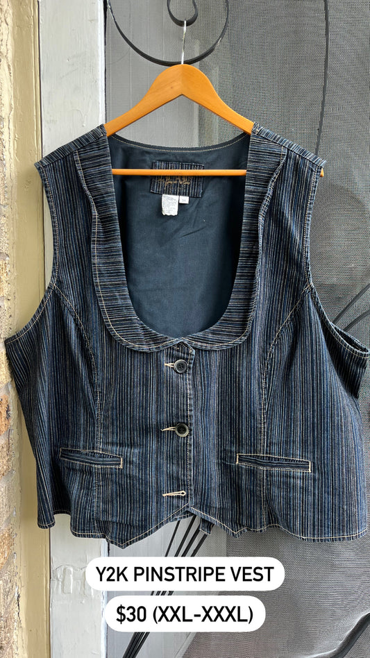 y2k pinstripe vest for libby