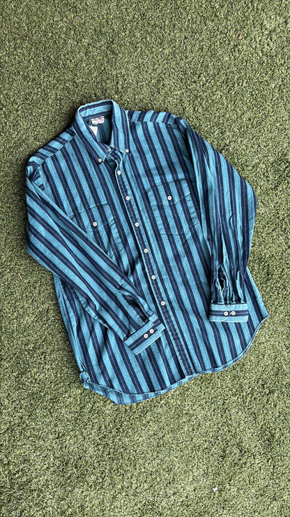 90s striped denim button up for noelle