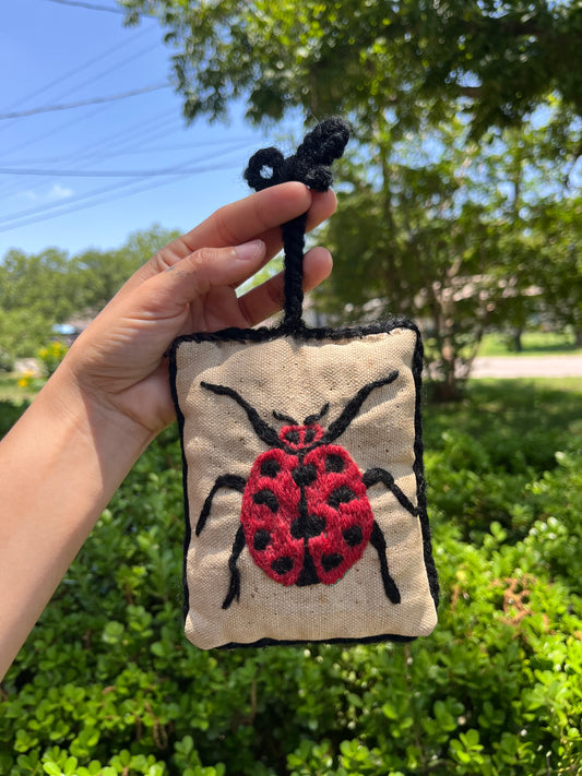 cute ladybug pillow hanging (reserved)