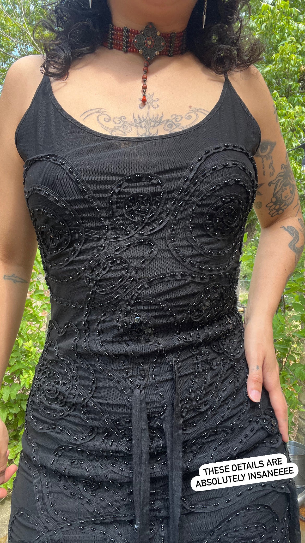 y2k black magic dress for silver