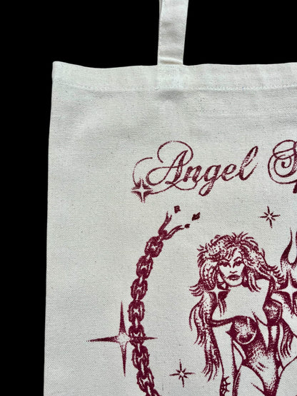 Angel Spit Screenprinted Tote