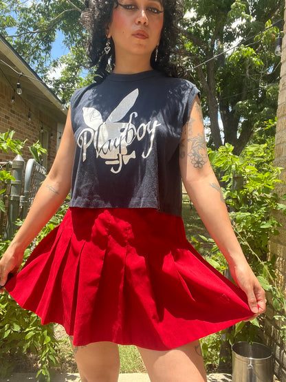 90s red wilsons tennis skirt for steph