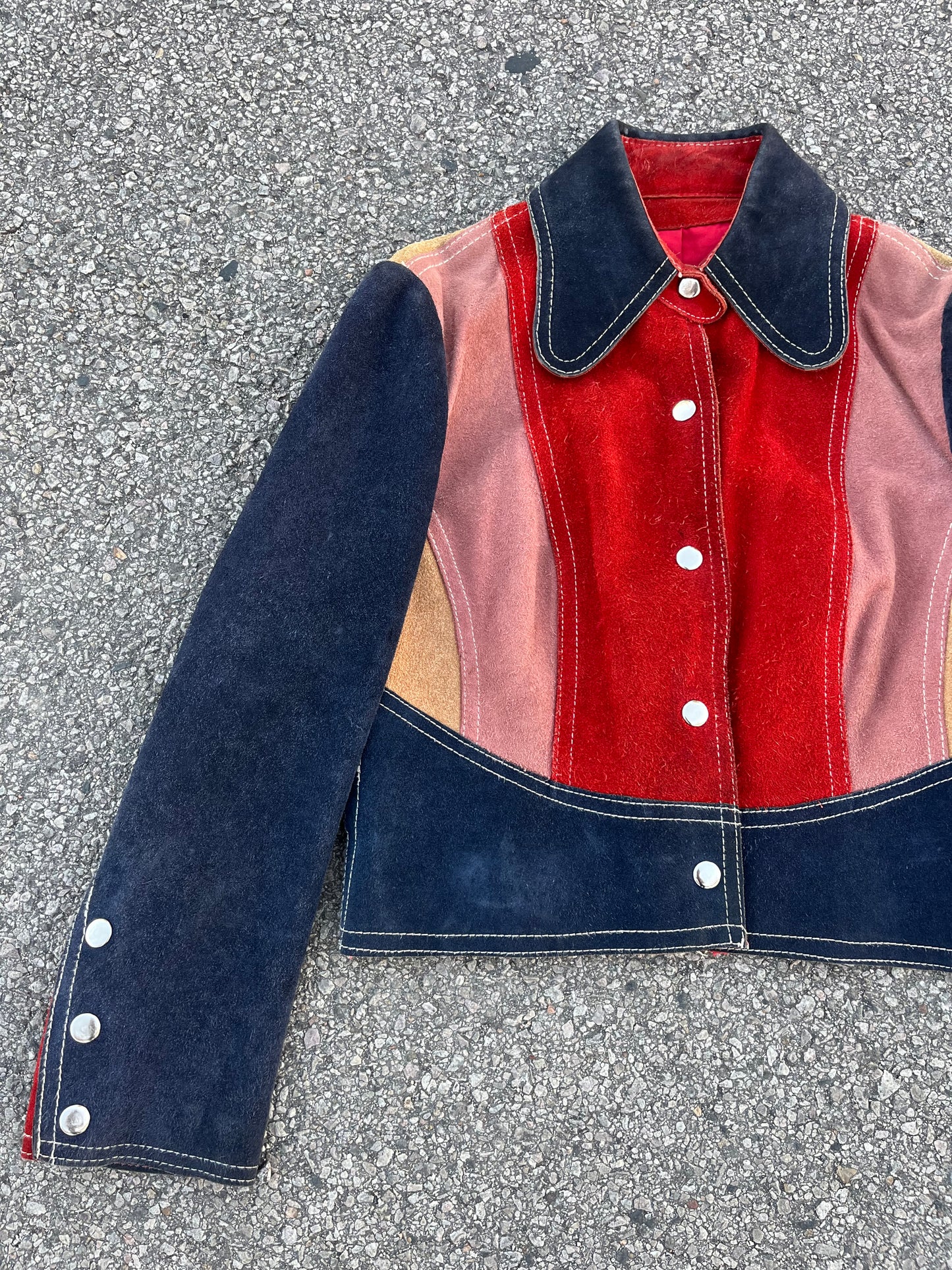 60s Rare Patchwork Suede Jacket for Sisi 🌈