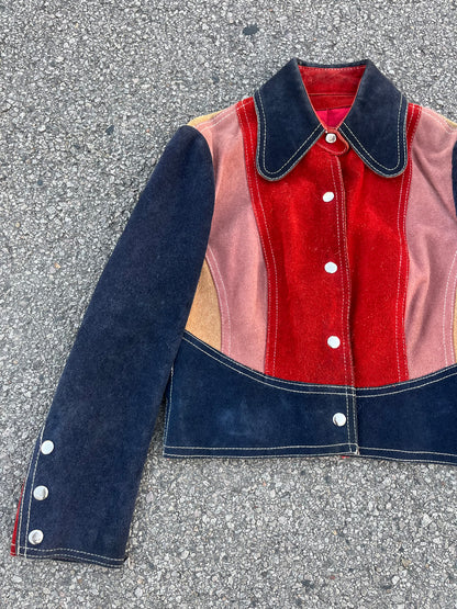 60s Rare Patchwork Suede Jacket for Sisi 🌈