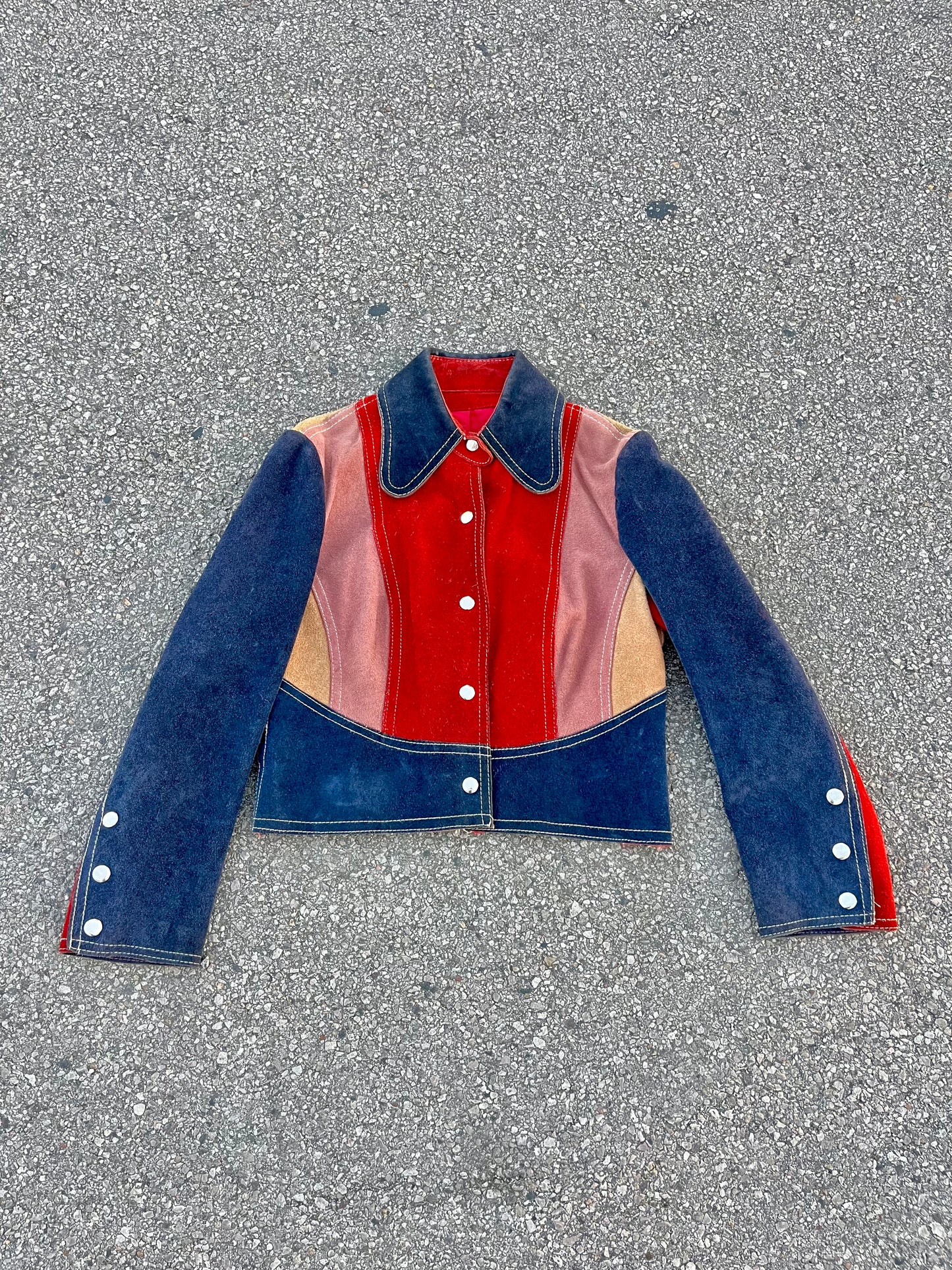60s Rare Patchwork Suede Jacket for Sisi 🌈