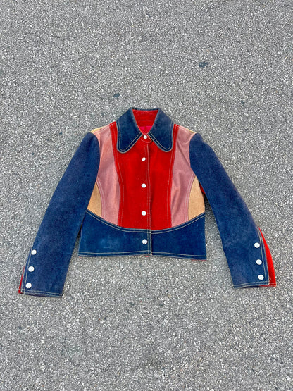 60s Rare Patchwork Suede Jacket for Sisi 🌈