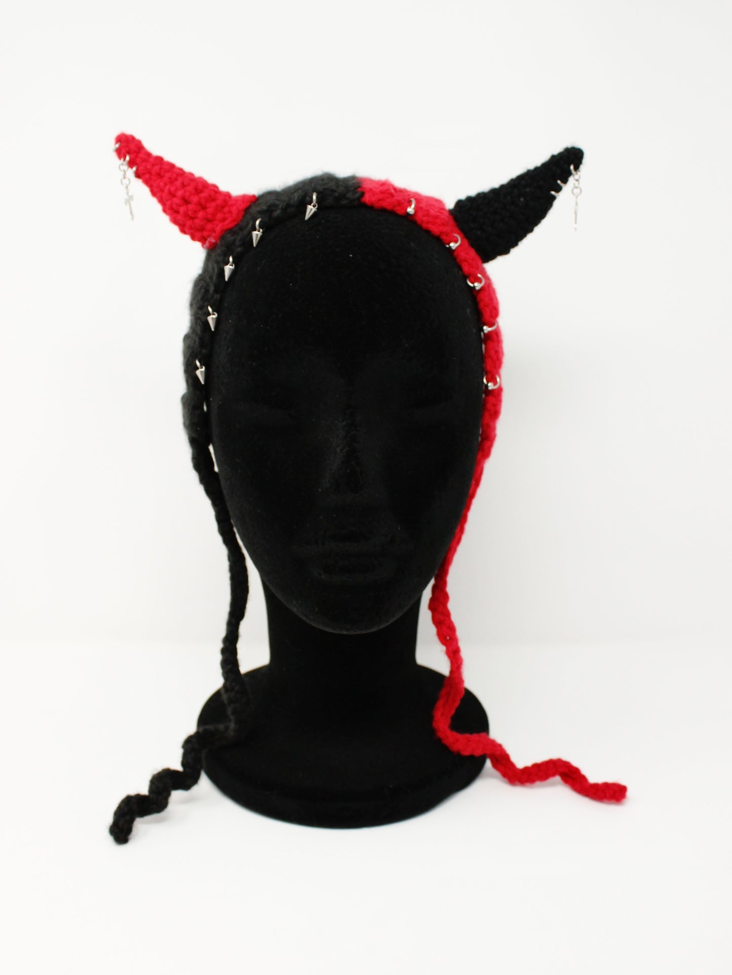 Angel Spit x Hailstorm Crochet Harlequin Devil Horns