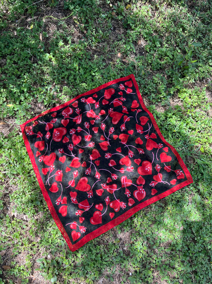 90s floral heart scarf for rie