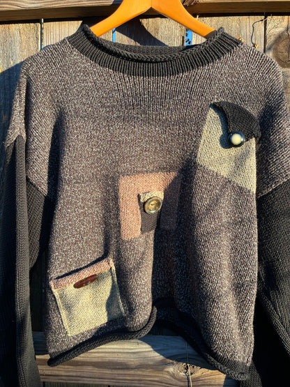 90s funky pocket sweater for sarah