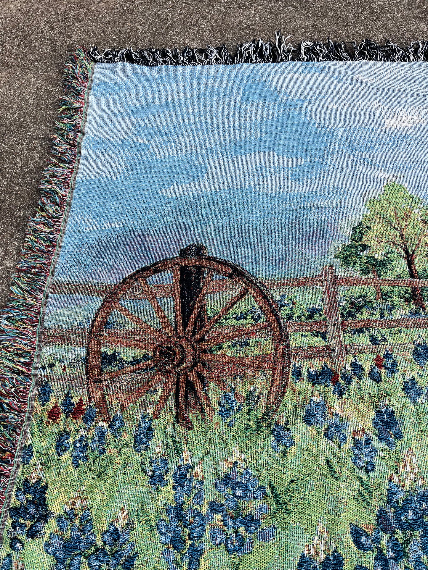 90s bluebonnet tapestry blanket for amnova