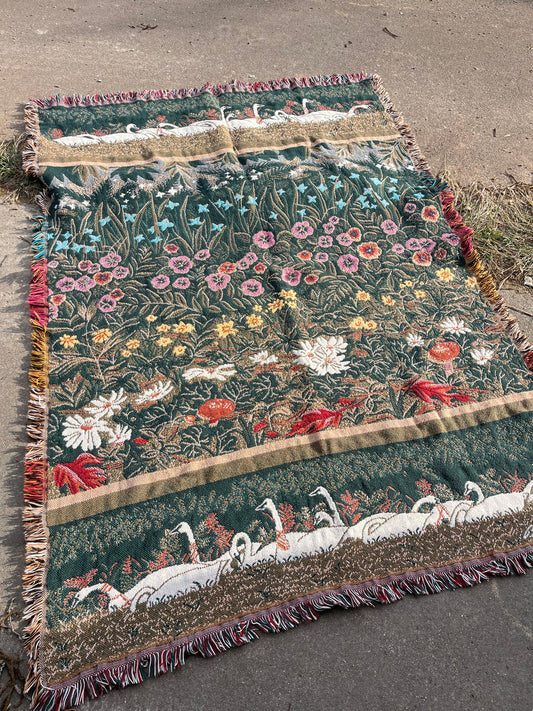 90s floral geese blanket for katie