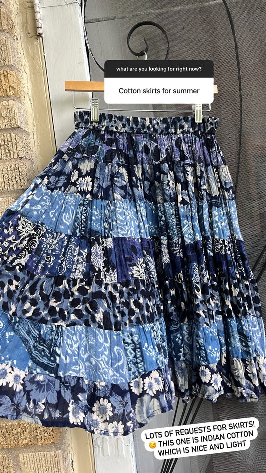 90s patchwork indian cotton skirt for kaitlyn