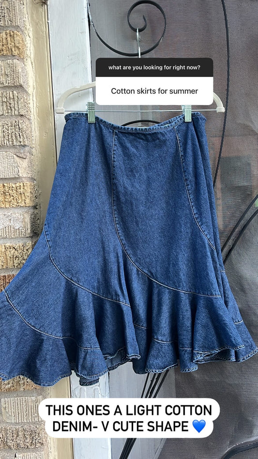 y2k denim midi skirt for erika