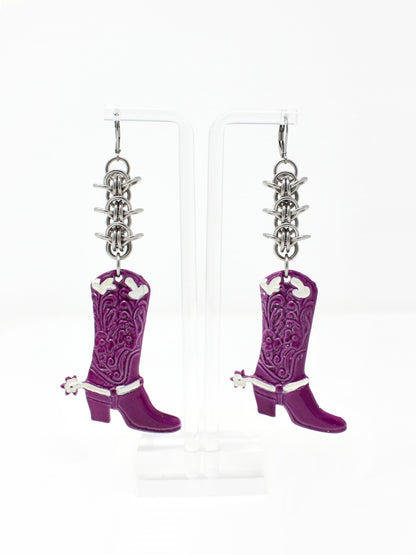 Boot & Chain Earrings