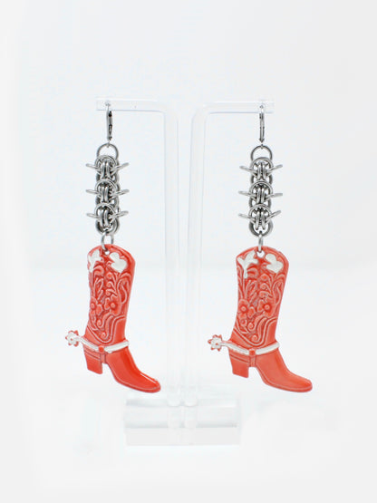 Boot & Chain Earrings