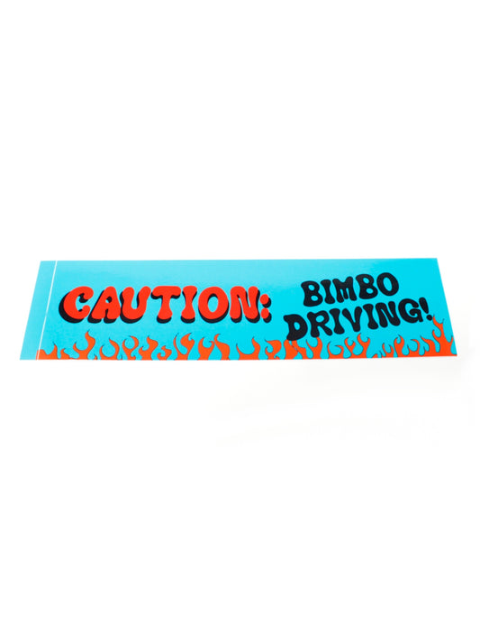 Bimbo Driving Bumper Sticker