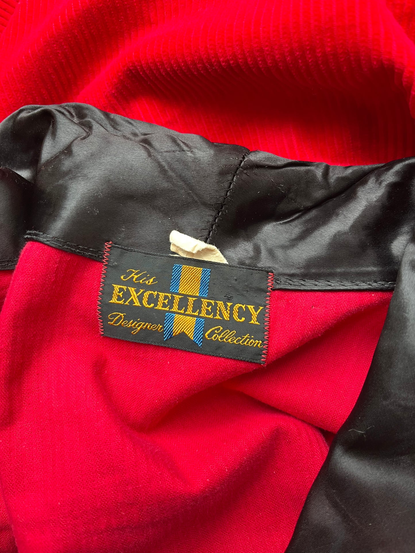 1950s Red Corduroy Smoking Jacket [M-XXL]