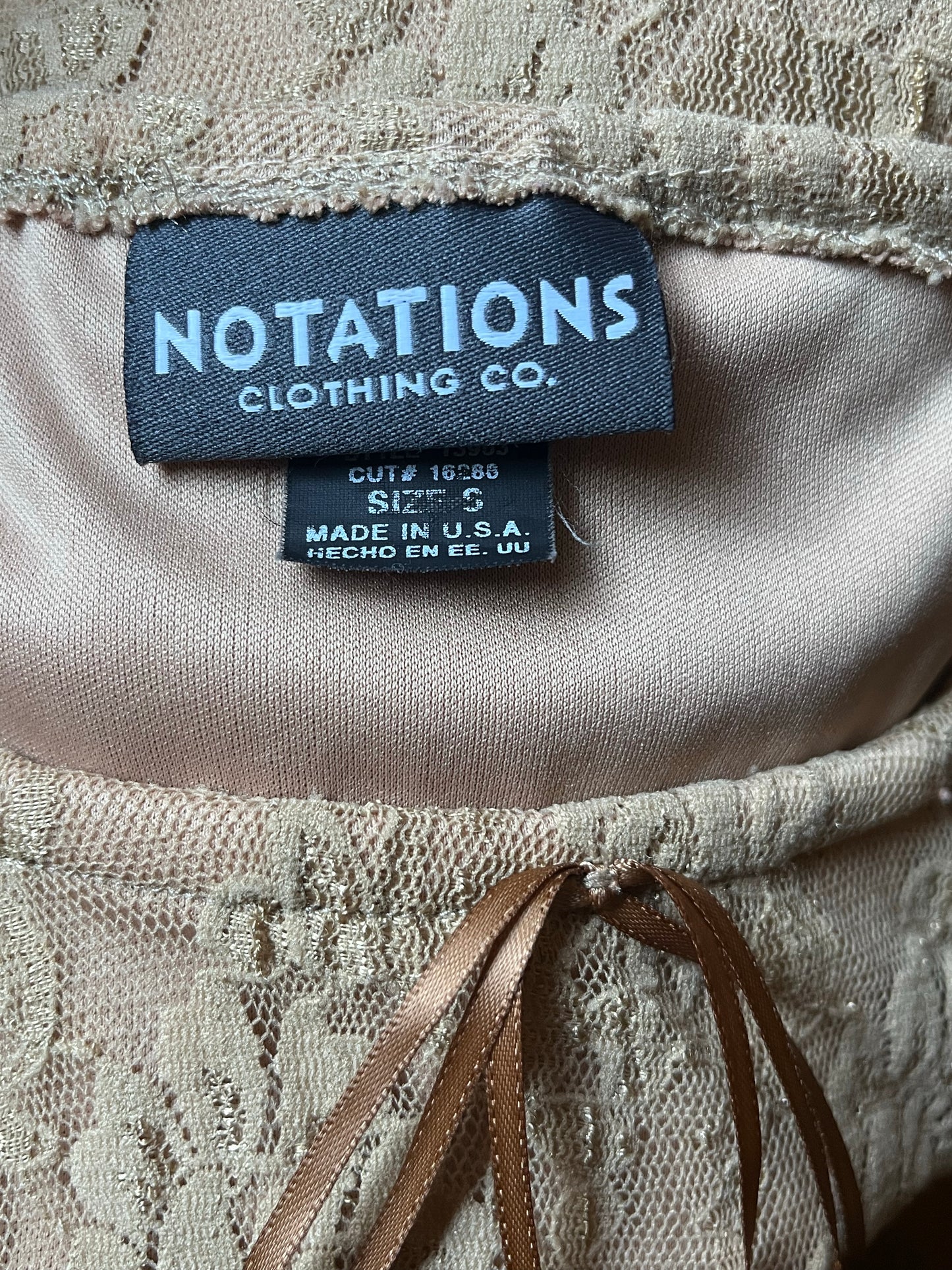 1990s Nude Bow Top