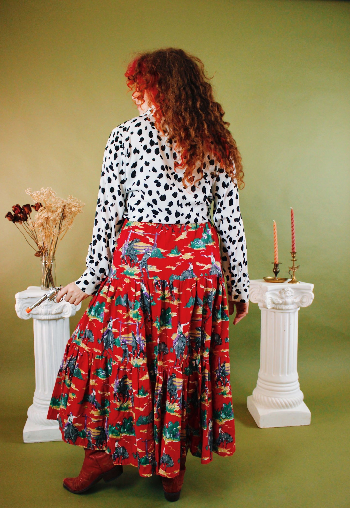 1990s Cowgirl Maxi Skirt