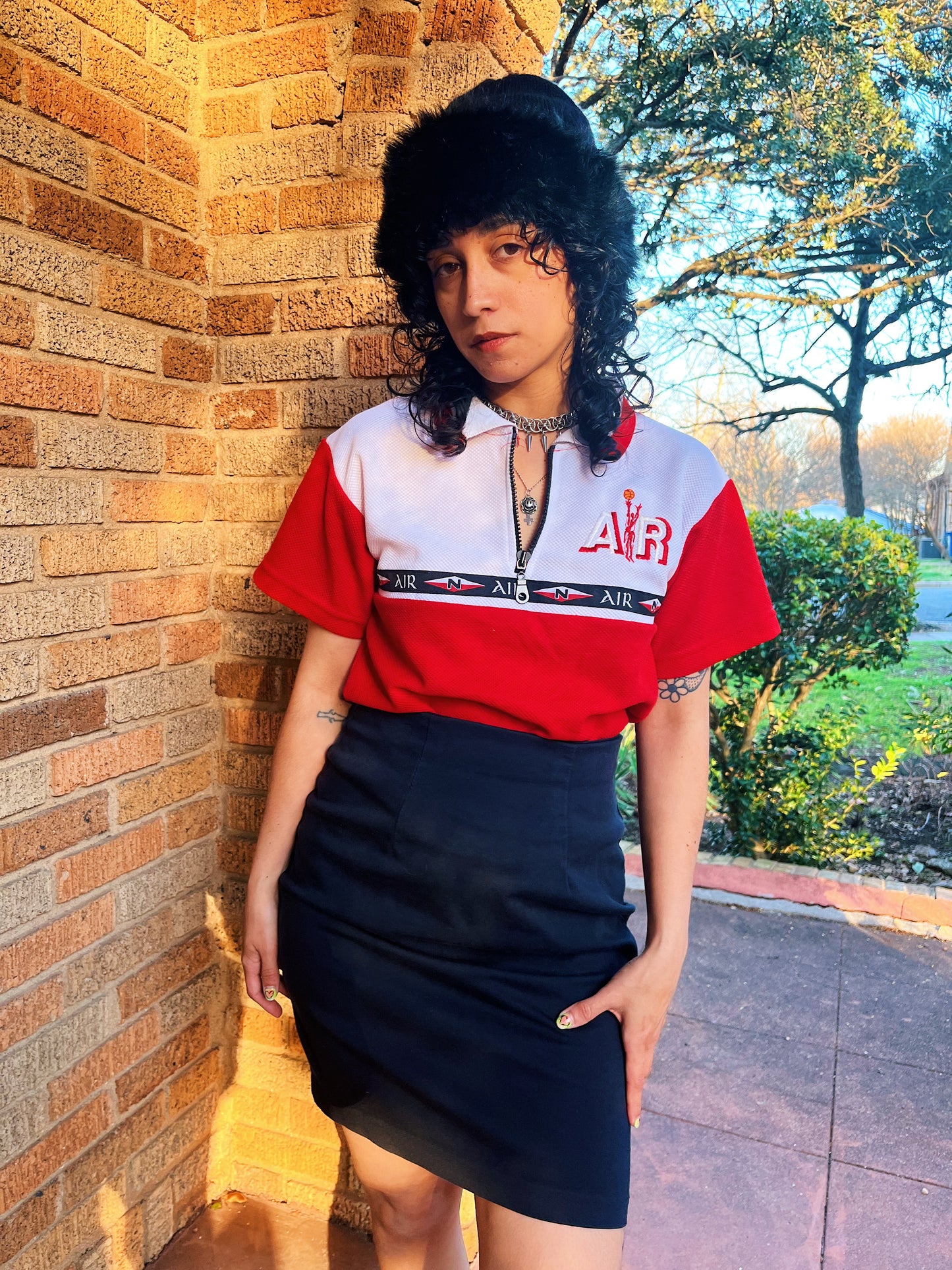 1990s Stretchy Black Mini Skirt