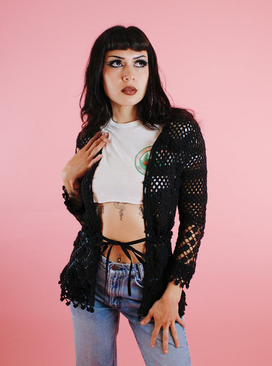 1990s Crochet Cardigan