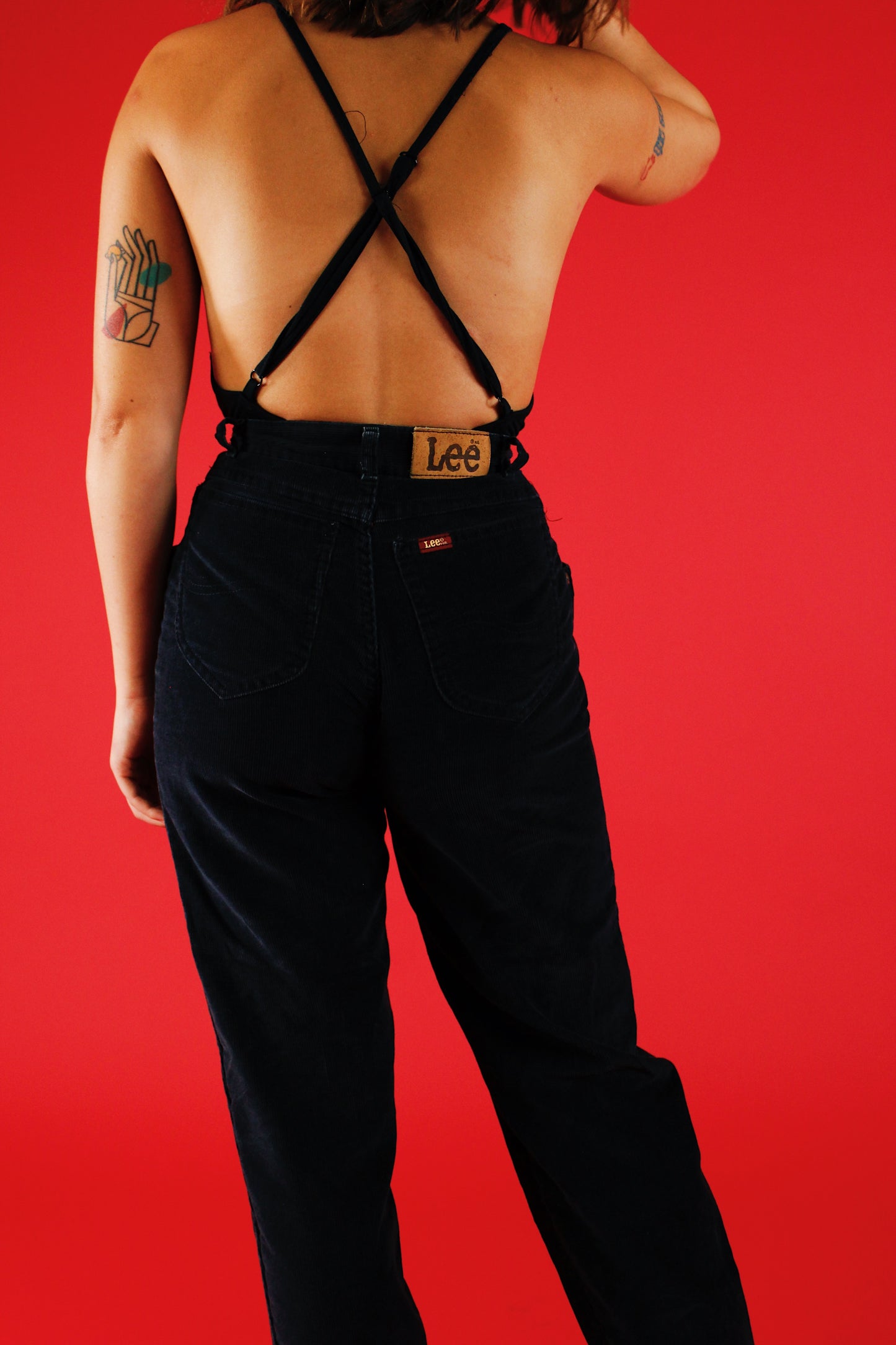 1980s Black Corduroy Lee Jeans