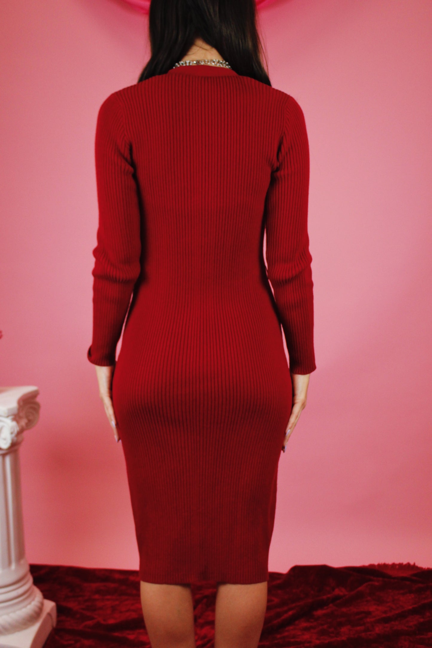 1990s Lovers Embrace Sweater Dress