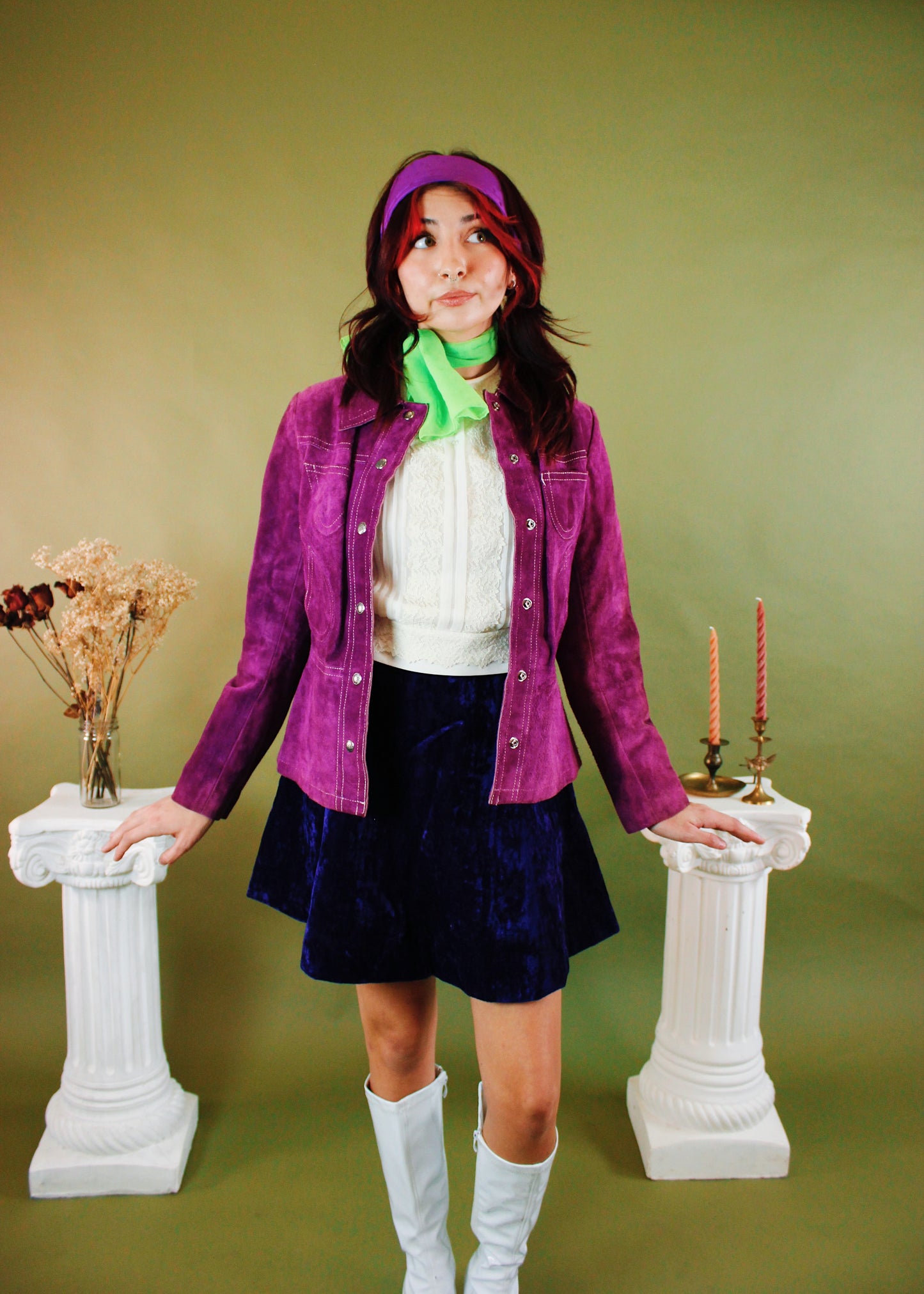 1970s Daphne Velvet Mini Skirt