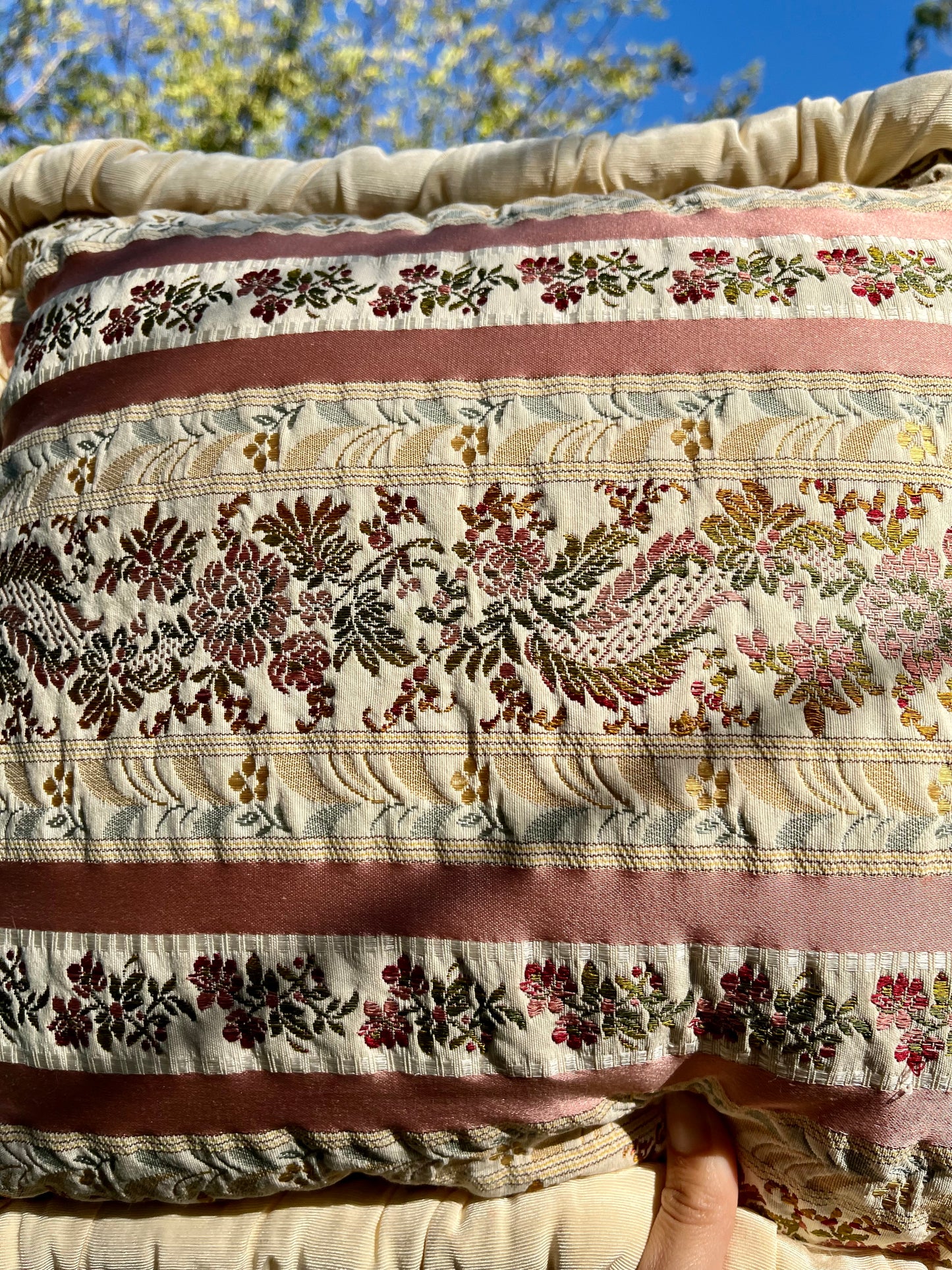 1970s Pastel Floral Pillow