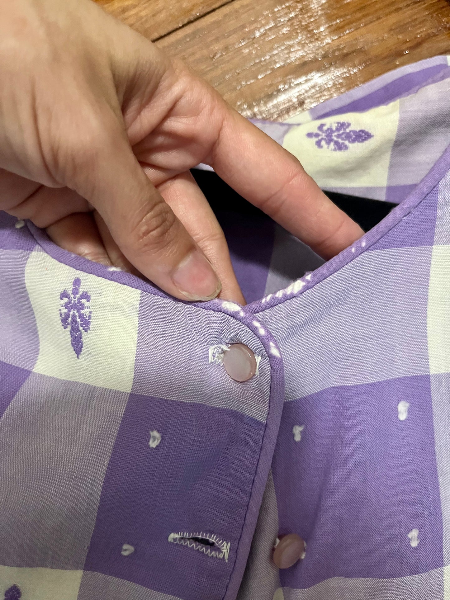 1950s Lavender Picnic Dress