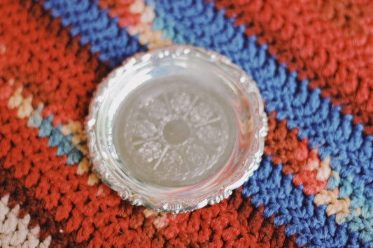 Vintage Italian Silver Plated Trinket Dish