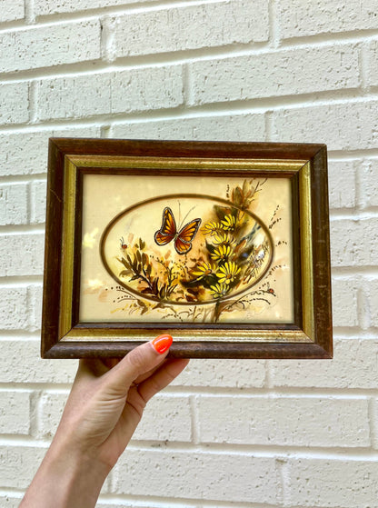 MCM Framed Butterfly & Ladybug Art