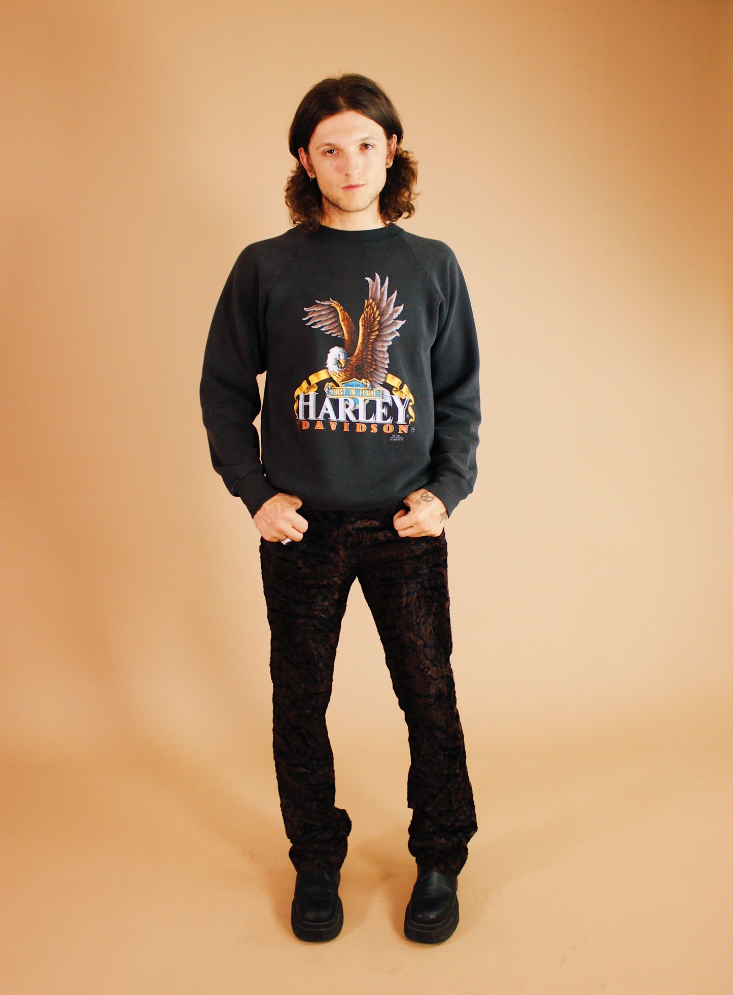 1980s Harley 3D Emblem Sweatshirt