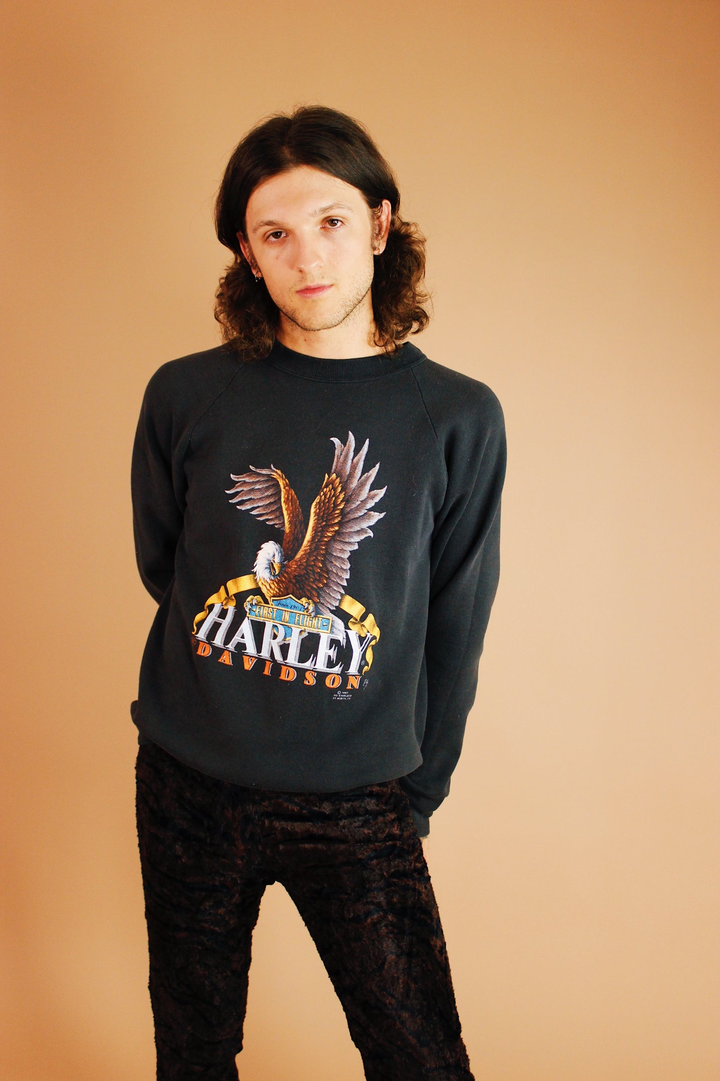 1980s Harley 3D Emblem Sweatshirt